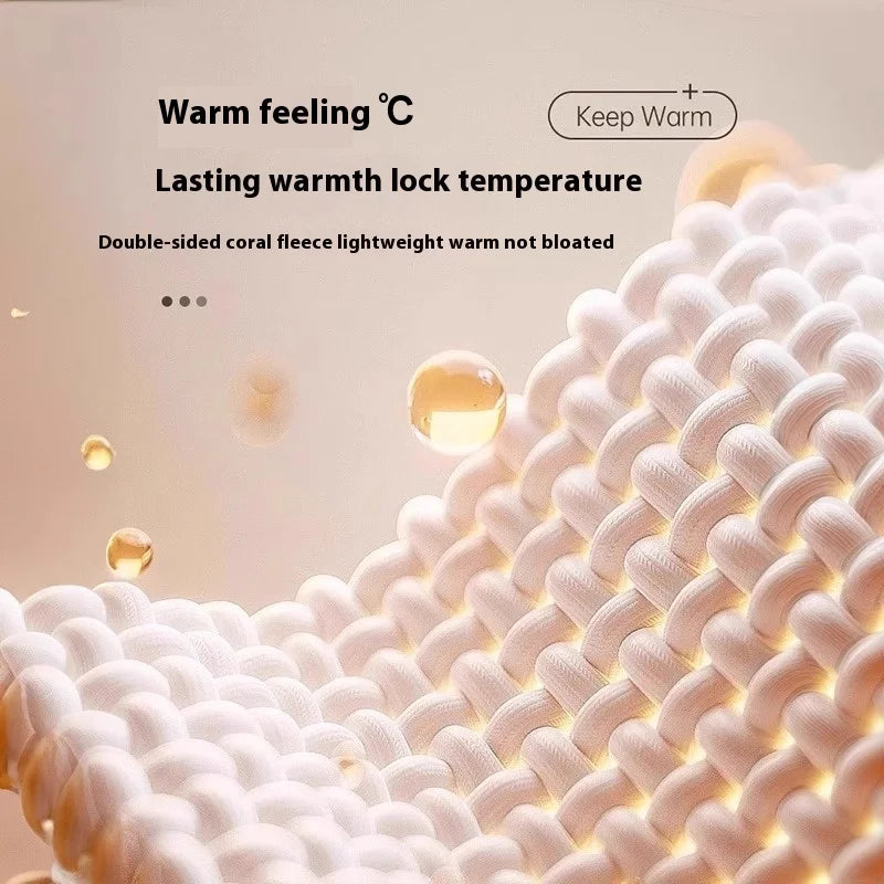 Thickened Warm Bathrobe Women's Shower Bathrobe Bath Towel Adult Student Pajamas Wearable Wrappable Sleeping Gown Girl Sleepwear