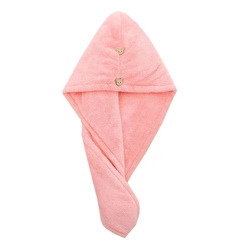 1pc Women Quickly Dry Hair Hat Soft Microfiber Super Absorbent Towels Shower Cap Bath Hats for Lady Turban Head Girls Hair Towel