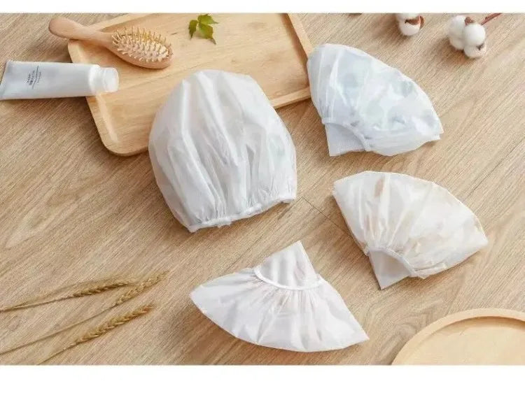 5pcs Waterproof Shower Cap WOMEN'S Household Bathing Anti-oil Smoke Hair Care Shower Cap Dry Hair Cap