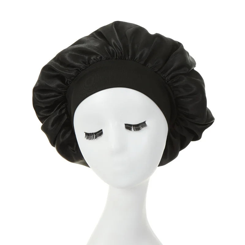 Hair Bonnet For Sleeping Women Wide Brim Sleep Cap Hair Bonnet For Curly Hair Showercap Children Men