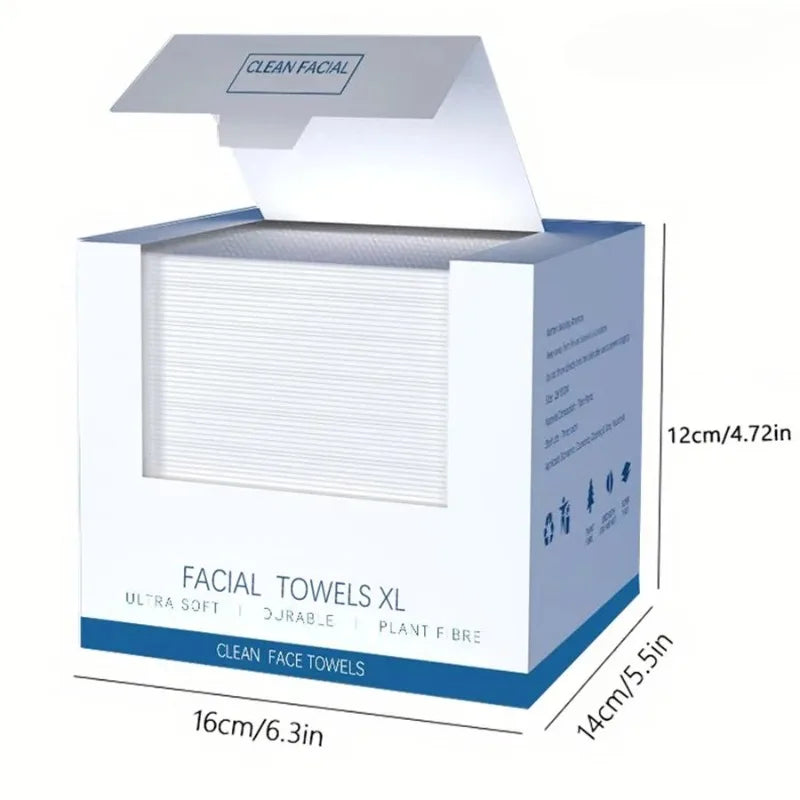 1box  26*30cm Box Disposable Facial Cleansing Towel Thickeneded Large Size Cleansing Skin Suitable for All Skin Types Unisex