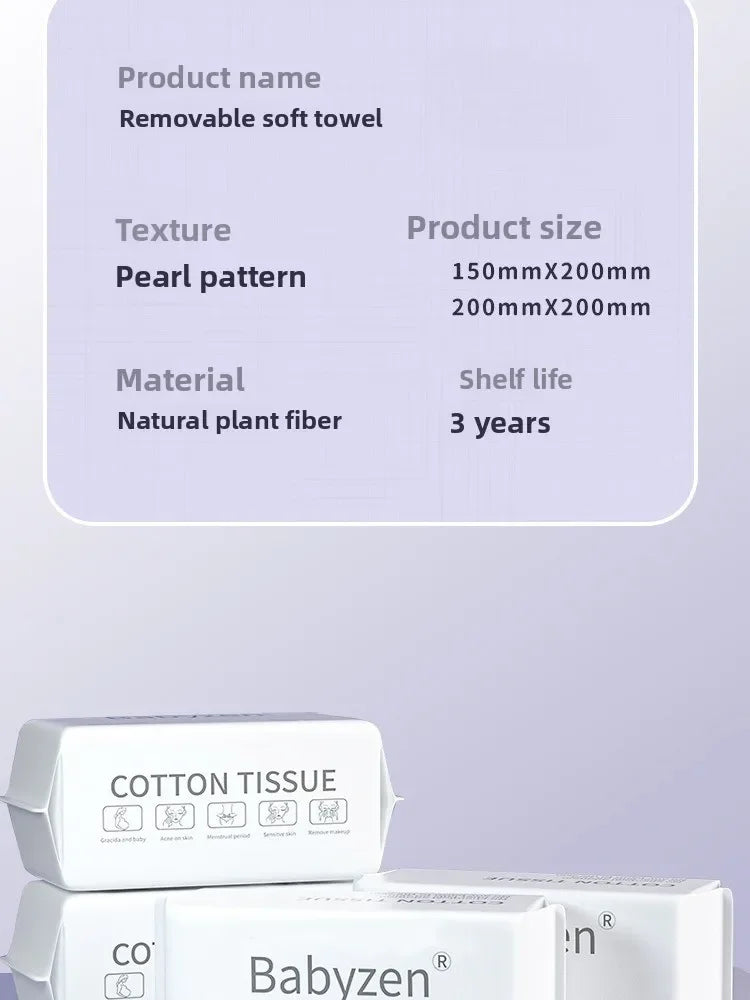 Face Towel Disposable Pure Cotton Thick Facial Towels Disposable Compressed Wipes Soft Cleansing Wipes Travel Makeup Paper Home